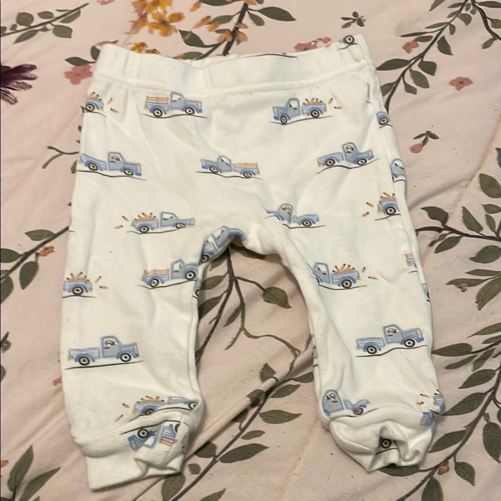 Starting Out White and Blue Truck Print Sweatpants